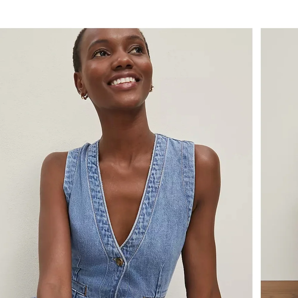 Ann Taylor Light Blue Denim Midi Dress - Picture 3 of 9